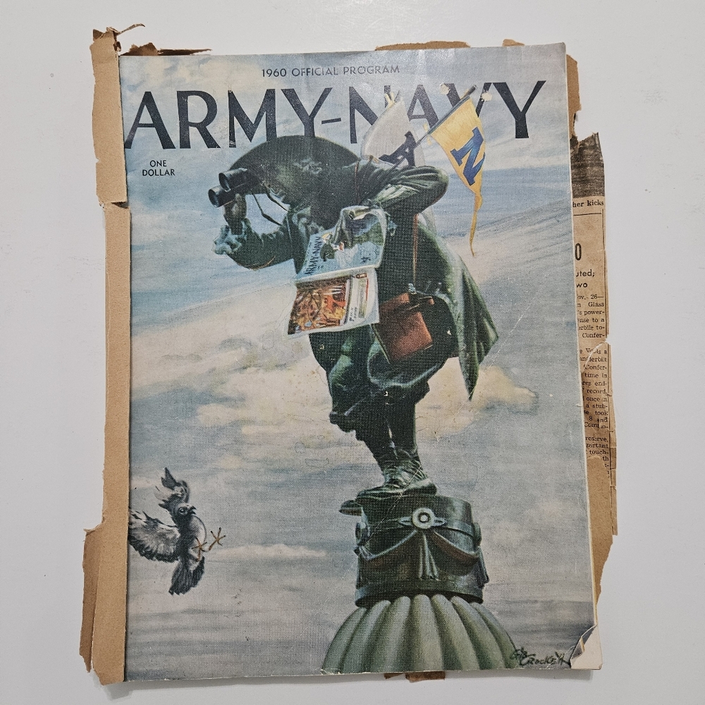 VTG 1960 Army Navy Official Program College Football Brochure Magazine Singer Mi